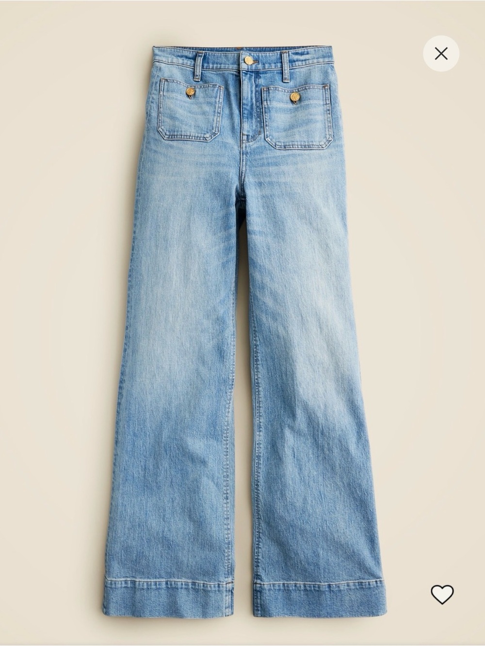J. Crew Sailor denim trouser in Blue River wash